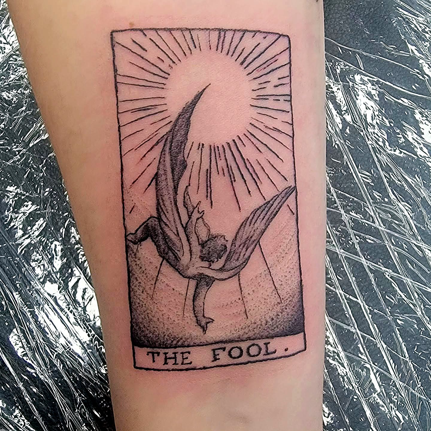 The Fool — Tarot tattoo — House of Jackalope, Mansfield OH