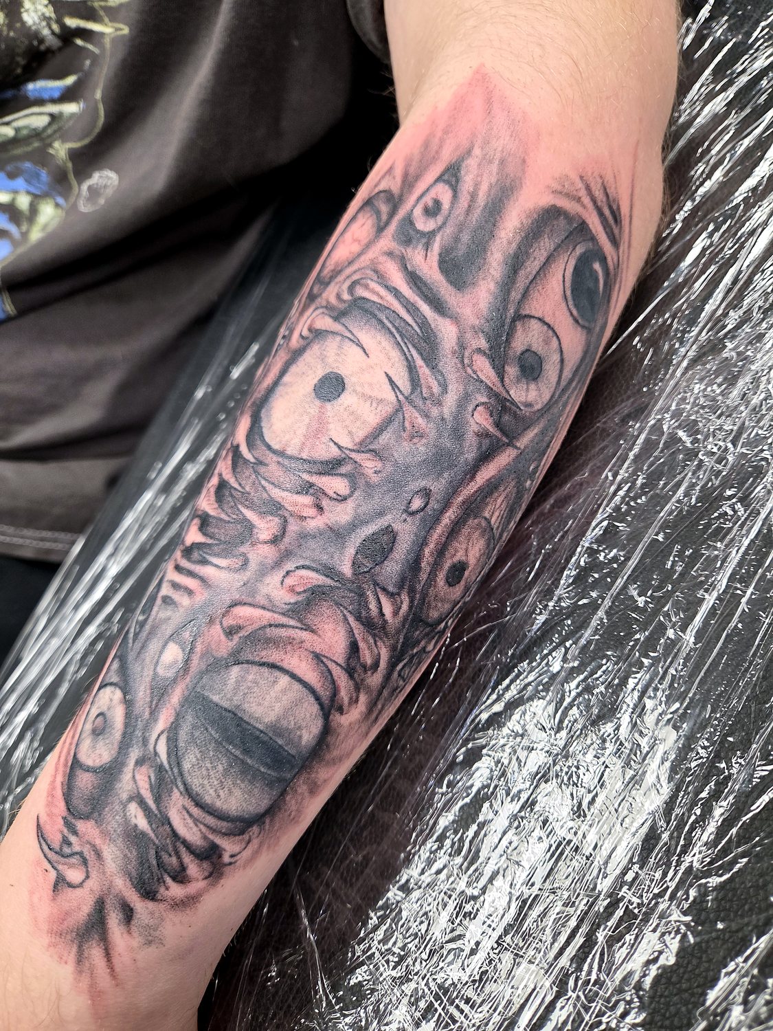 Biomech Eye tattoo — House of Jackalope, Mansfield OH