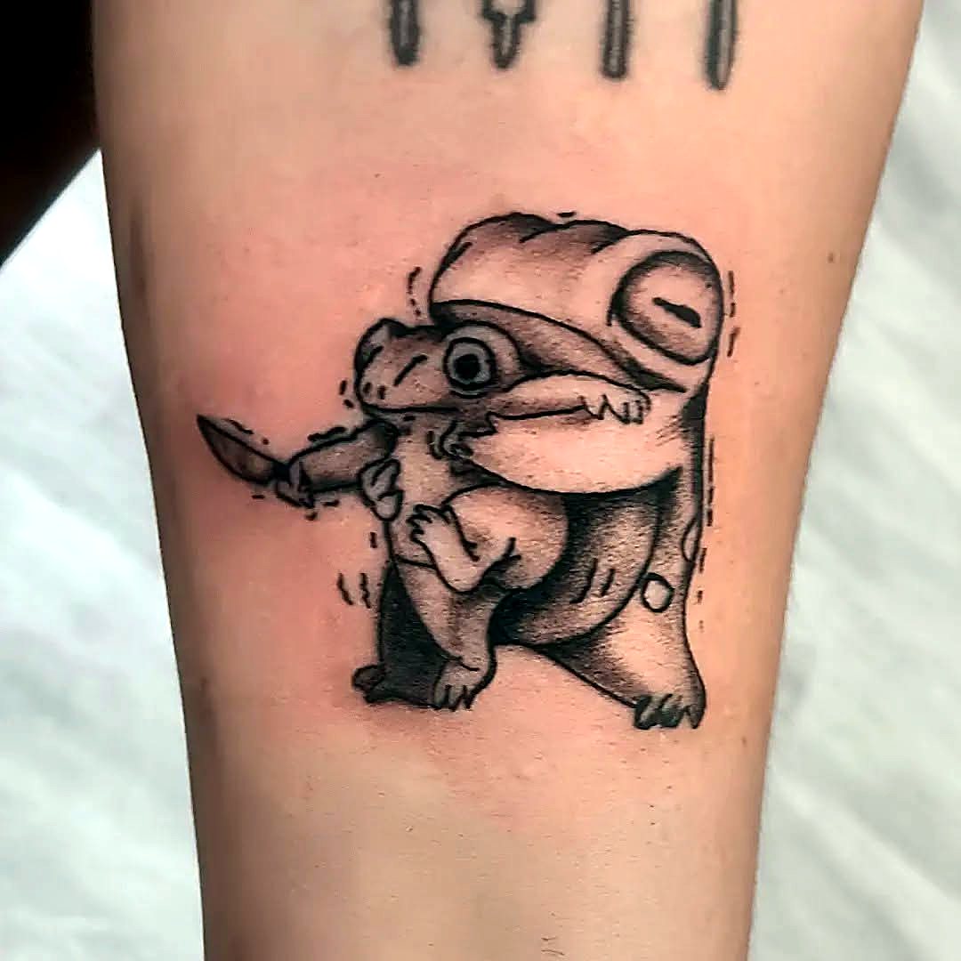 Frog & Dagger tattoo — House of Jackalope, Mansfield OH