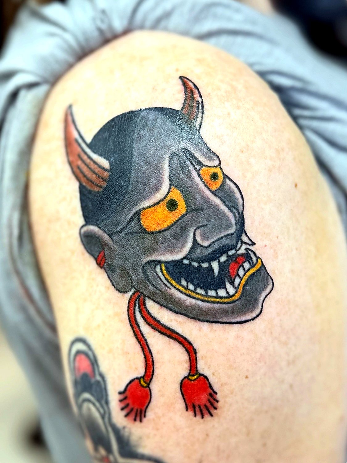 Hannya Mask tattoo — House of Jackalope, Mansfield OH