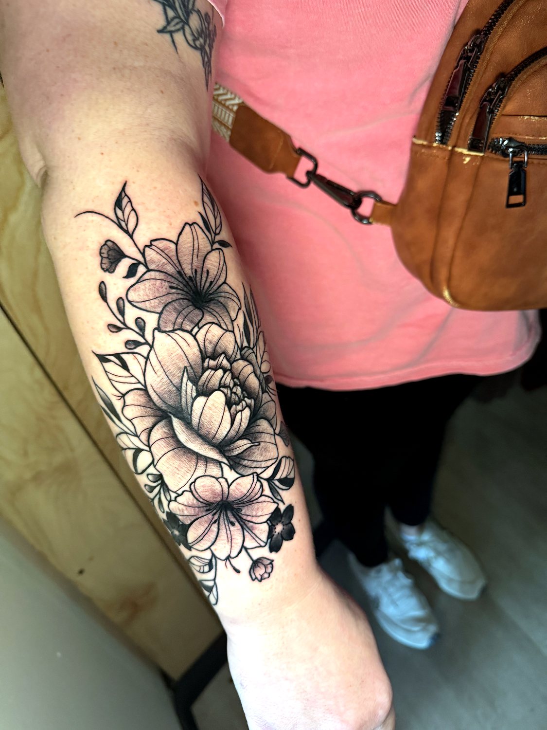 Peony Florals tattoo — House of Jackalope, Mansfield OH