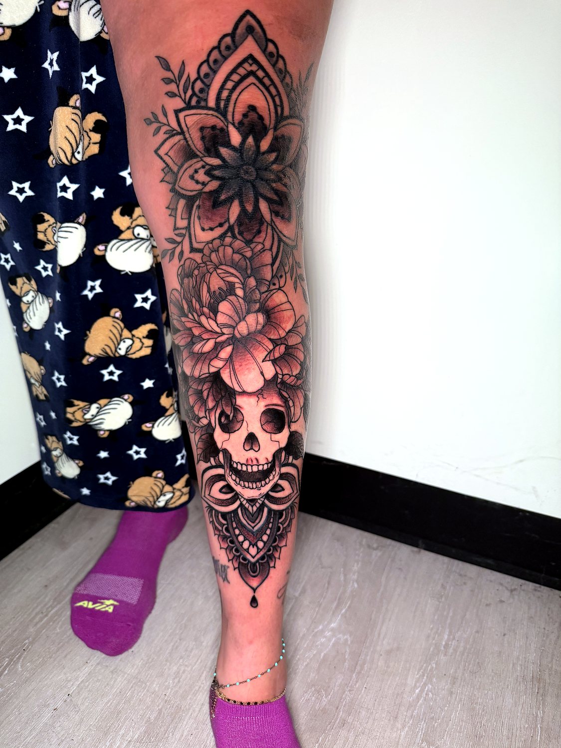 Skull & Mandala tattoo — House of Jackalope, Mansfield OH