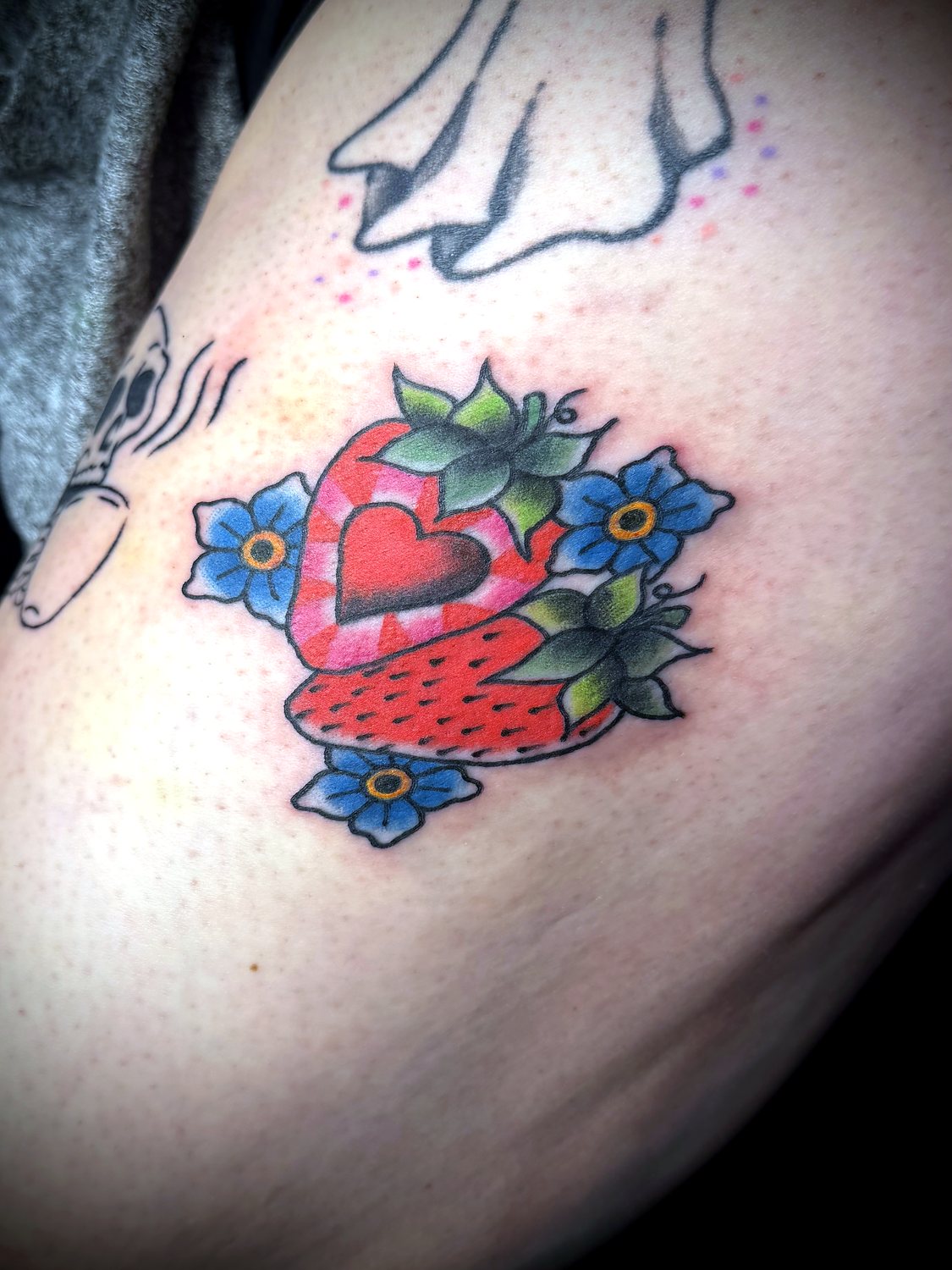 Strawberry Heart tattoo — House of Jackalope, Mansfield OH
